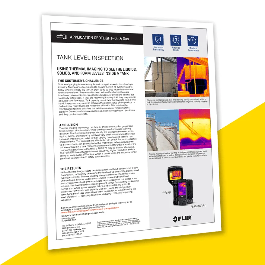 IRT Application Series: Tank Level Inspection 1 application spotlight tank level gauging