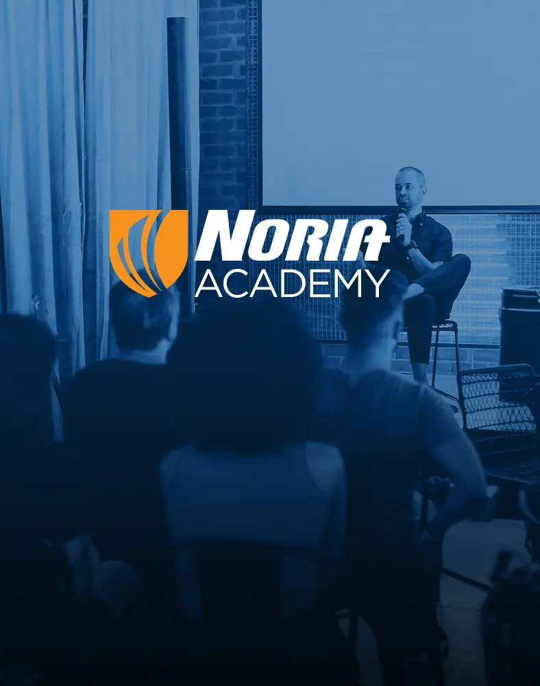 Noria Academy logo featuring innovative learning methods and modern educational tools for a transformative experience.